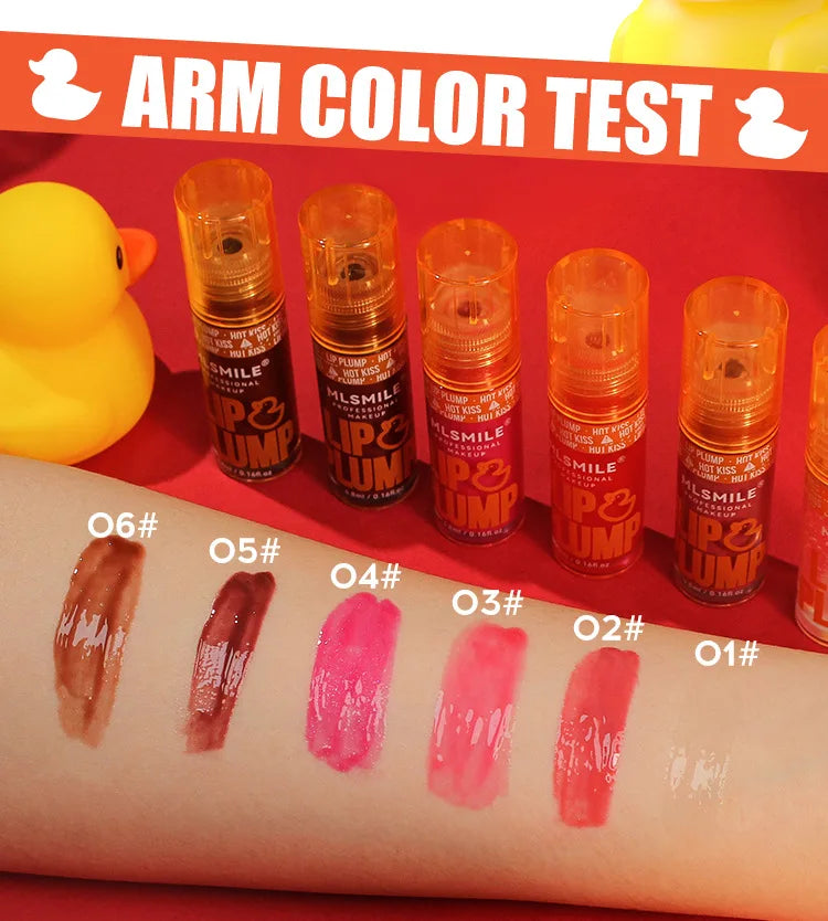Lip Plump Lip Oil Moisturizing Lip Gloss Mirror Water nature long-lasting Gloss Gloss Pearl Lip Glaze Set
