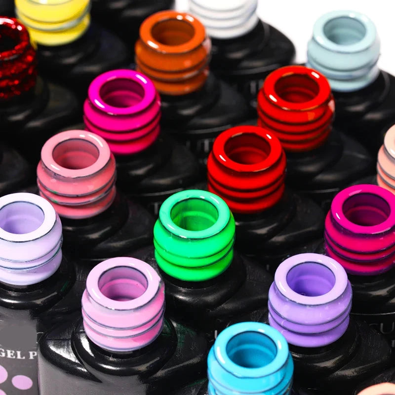 Esmalte de uñas en gel de 129 colores y 7 ml: barniz de manicura semipermanente con curado LED/UV