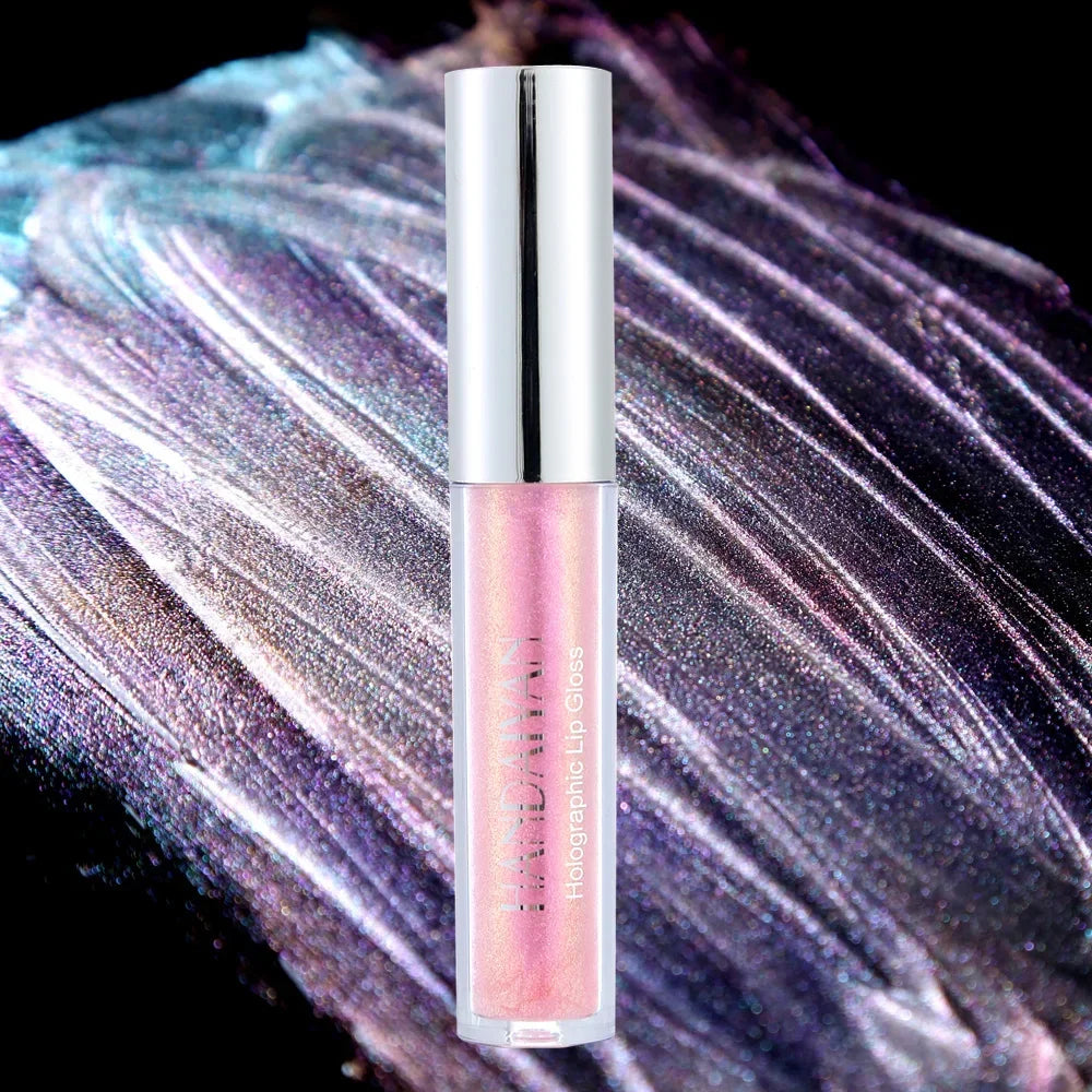 Laser Holographic Lip Gloss Liquid Lipstick Mermaid Pigment Lipgloss Waterproof Metallic Lip Makeup