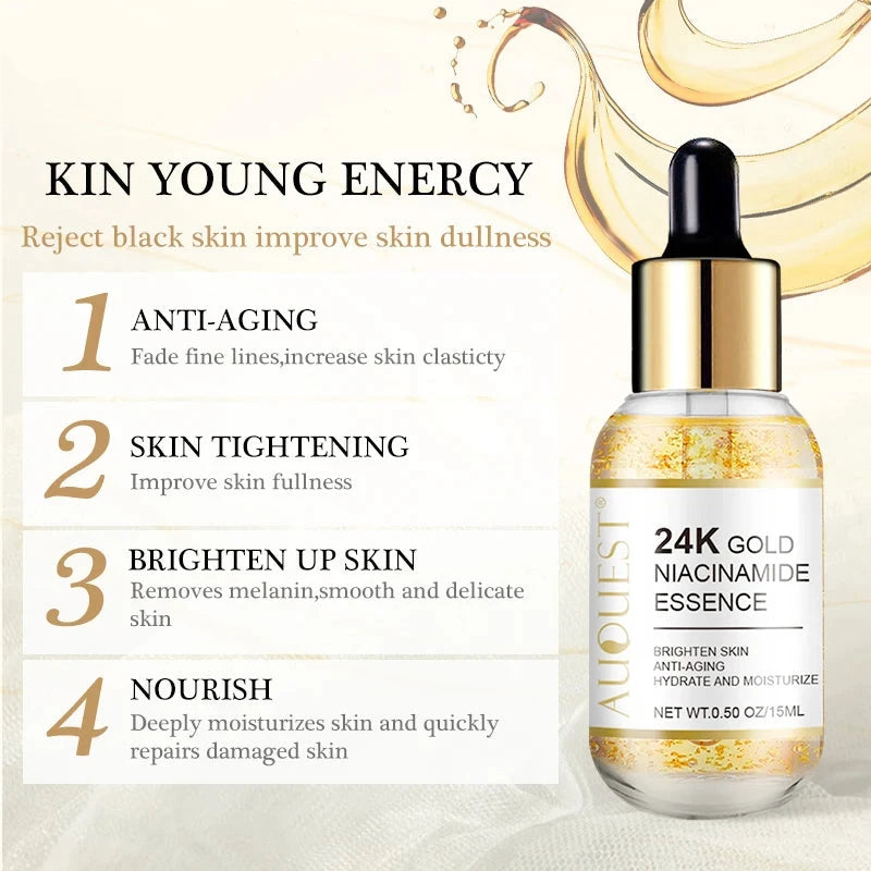 Niacinamide Serum Hyaluronic Acid for Face 24K Gold.