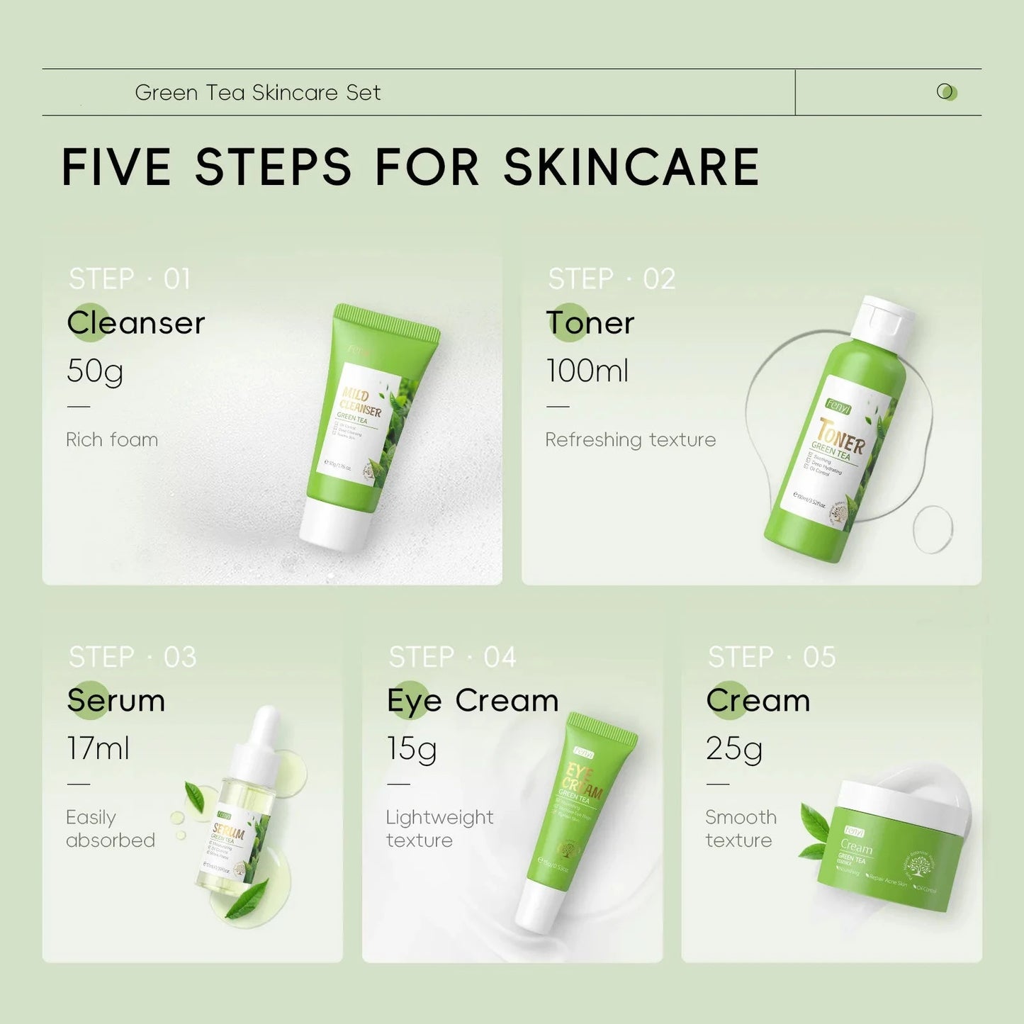 5-Piece Green Tea Skincare Set