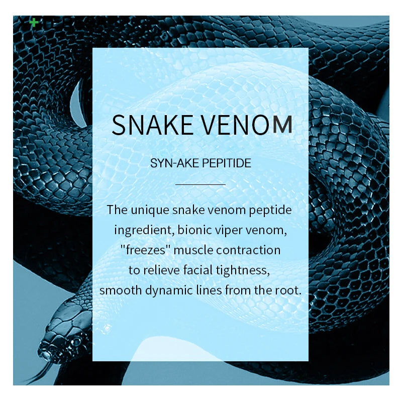 Crema y suero facial con veneno de serpiente y seis péptidos: reafirmante y reafirmante