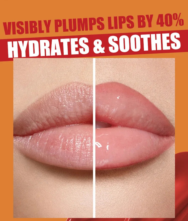 Lip Plump Lip Oil Moisturizing Lip Gloss Mirror Water nature long-lasting Gloss Gloss Pearl Lip Glaze Set