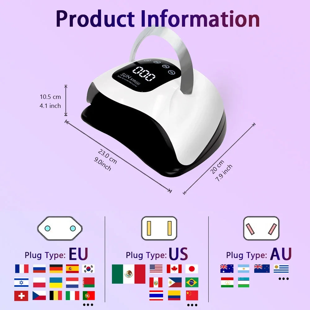 Lámpara secadora de uñas profesional LED/UV