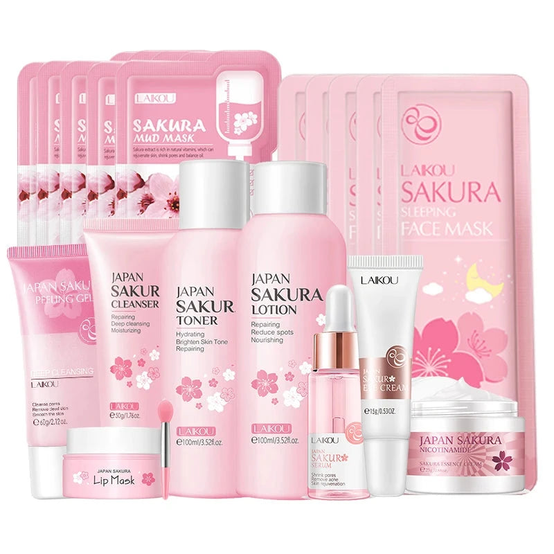 Japan Sakura Skin Care Set – RAVEN KRONE Japan Sakura Skin Care Set – RAVEN KRONE