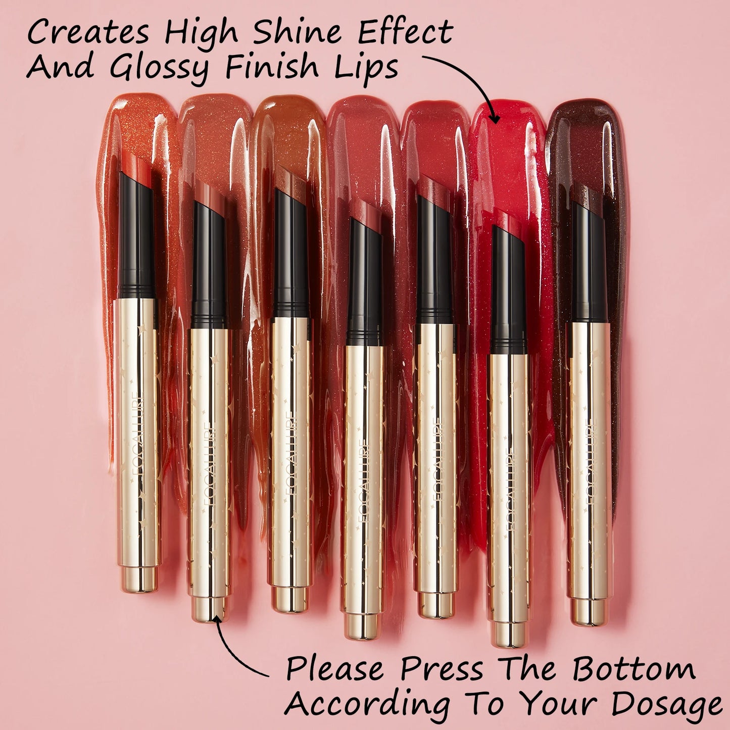 Long-lasting moisturising pearlescent lipstick – Glossy lip balm