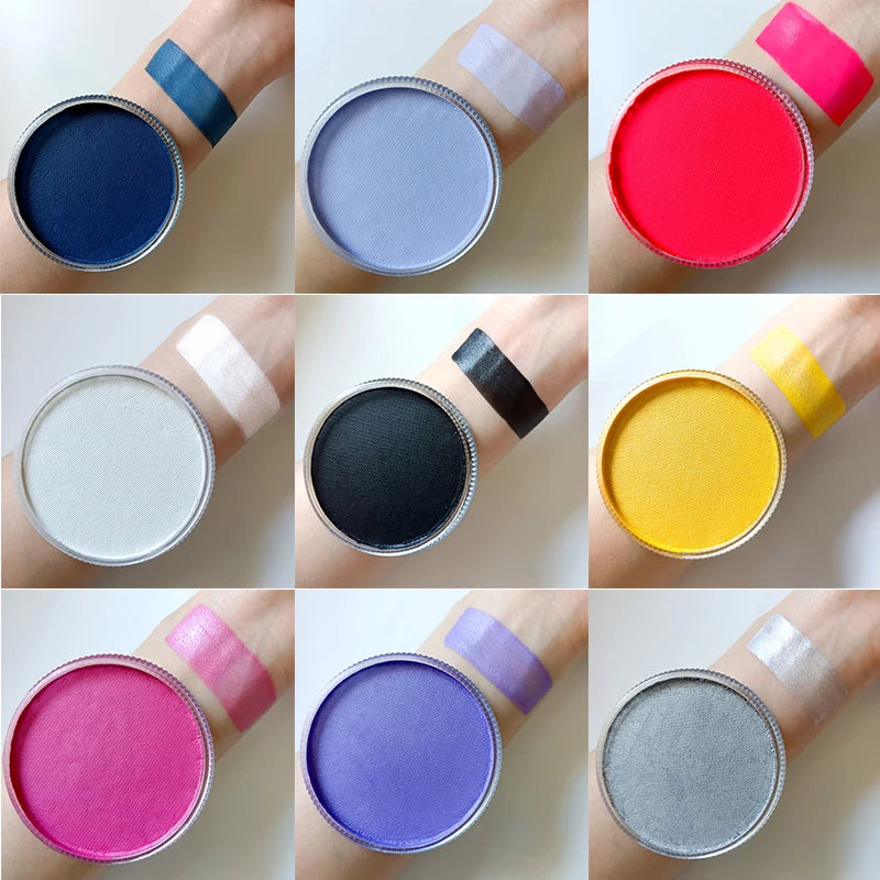 30g Professional Face Paint - Water Based Pastel & Neon UV Colours for Body Art