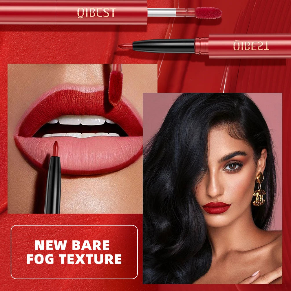 Double-Ended Lipstick - Lip Liner and Lipstick Long Lasting Matte Waterproof