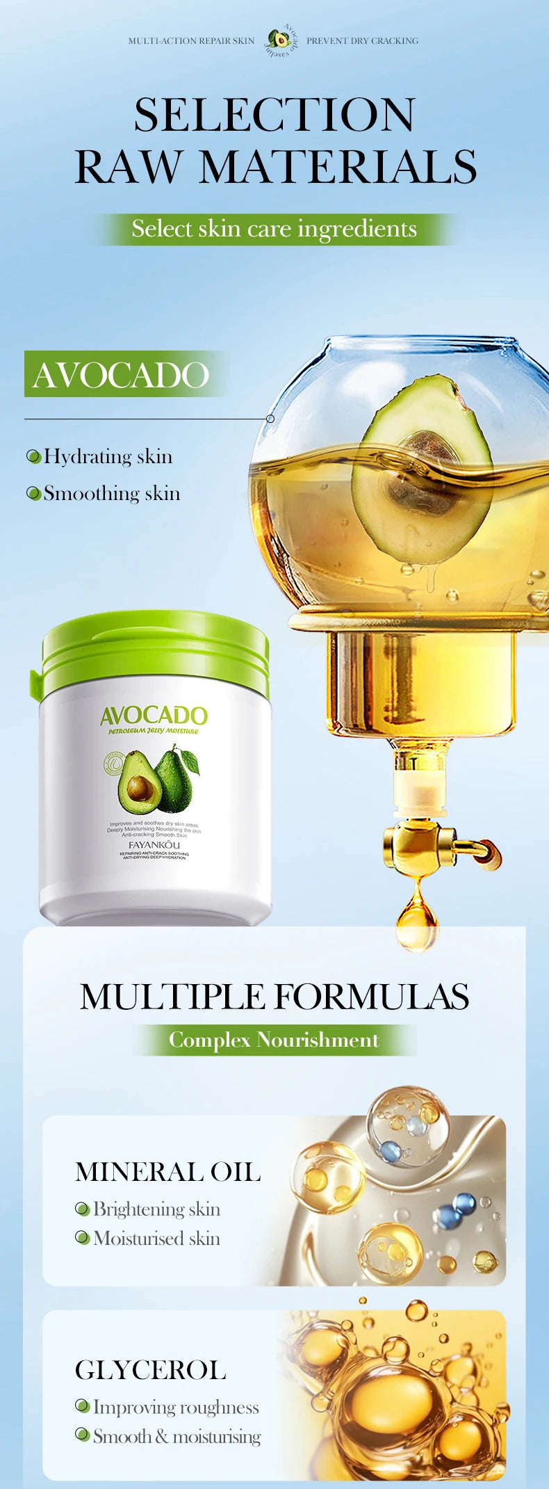 Korean Avocado Skincare Set - 8 Pieces