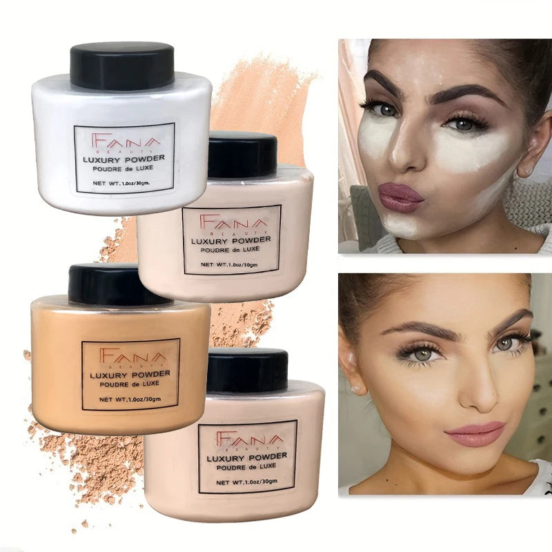 Luxurious Loose Powder - Oil Control & Flawless Finish - 4 Authentic Colors