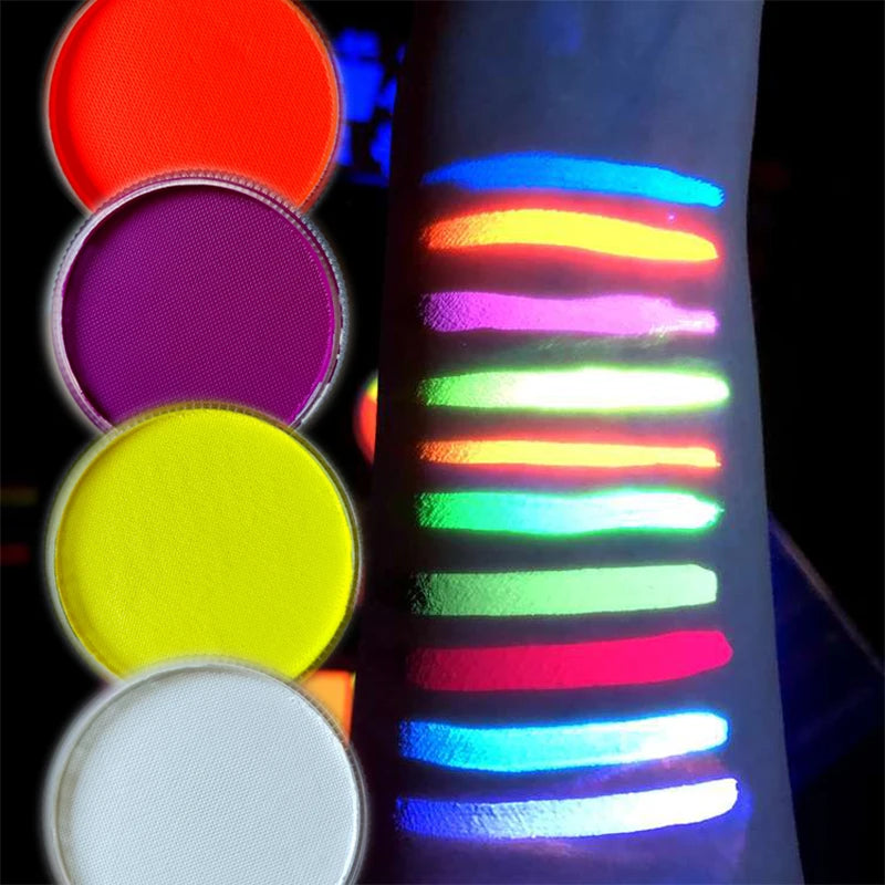 30g Professional Face Paint - Water Based Pastel & Neon UV Colours for Body Art