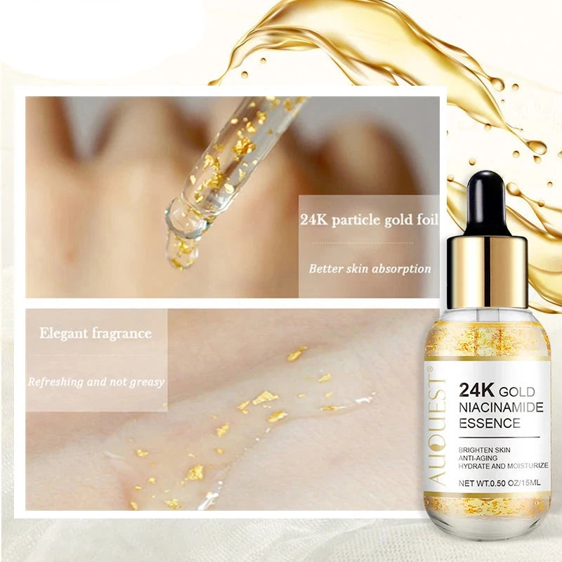 Niacinamide Serum Hyaluronic Acid for Face 24K Gold.