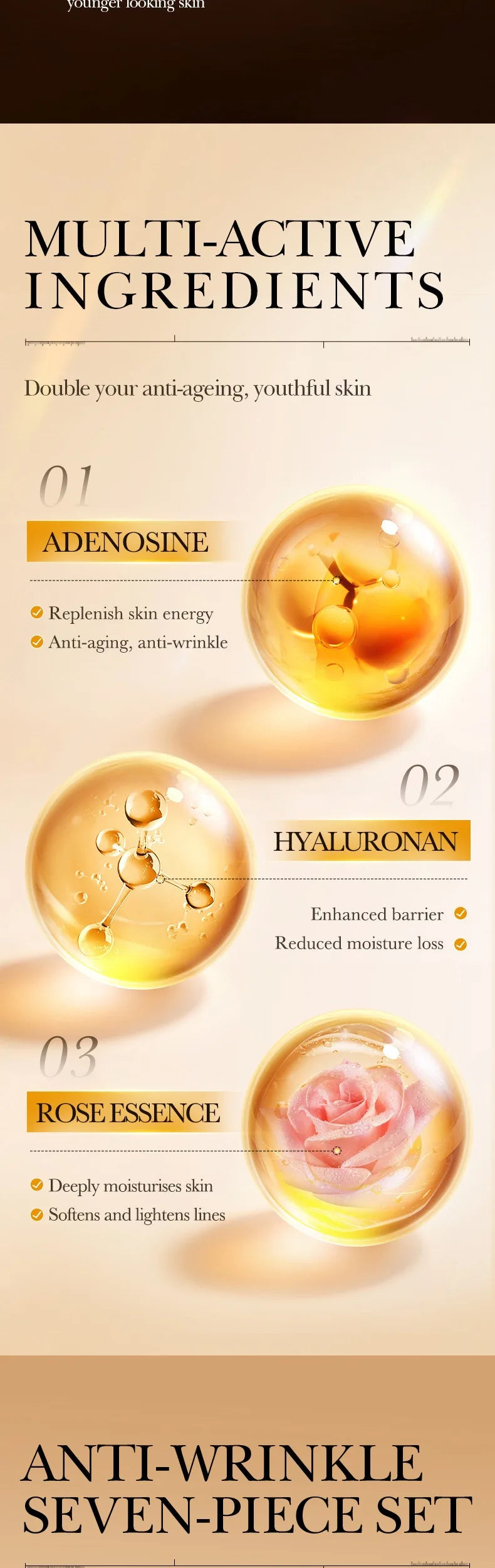 Kit de cuidado de la piel antiarrugas con péptidos de retinol de Corea: calidad superior