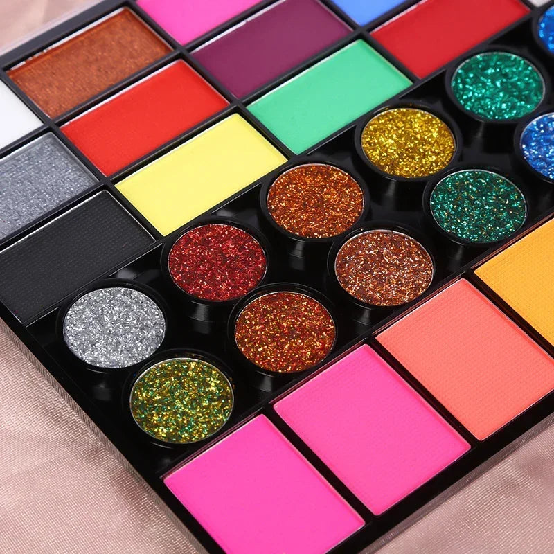 42 color palette of body and face paint