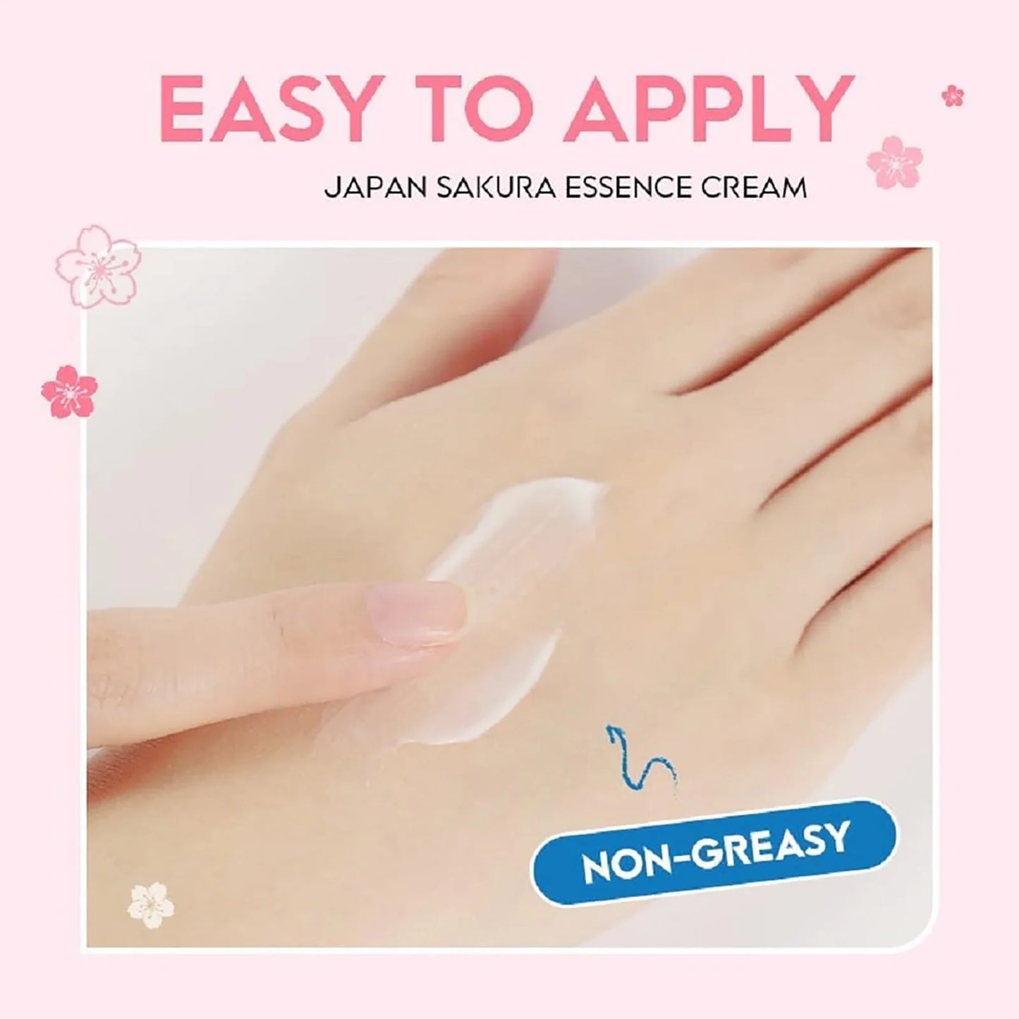 Crema de esencia de sakura de Japón