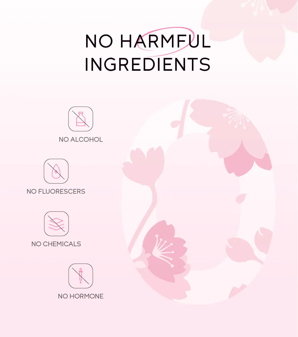 Set de 5 piezas para el cuidado de la piel con flores de cerezo japonesas