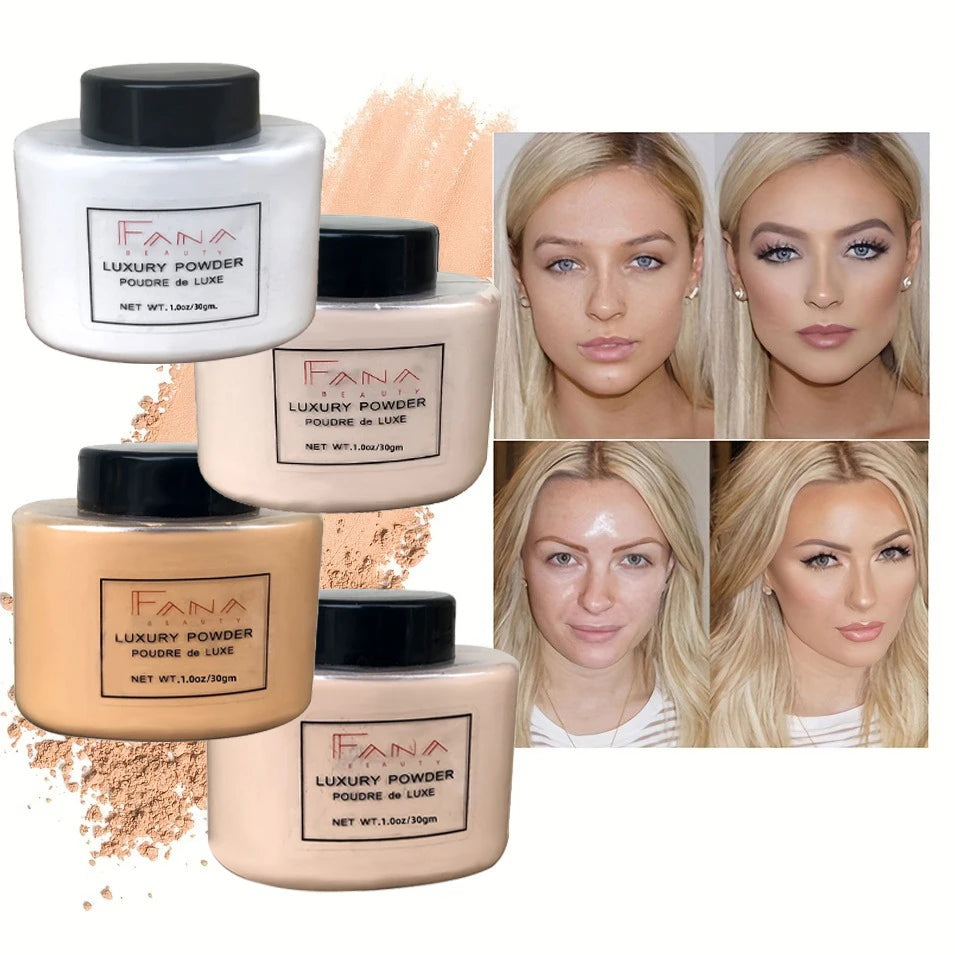 Luxurious Loose Powder - Oil Control & Flawless Finish - 4 Authentic Colors