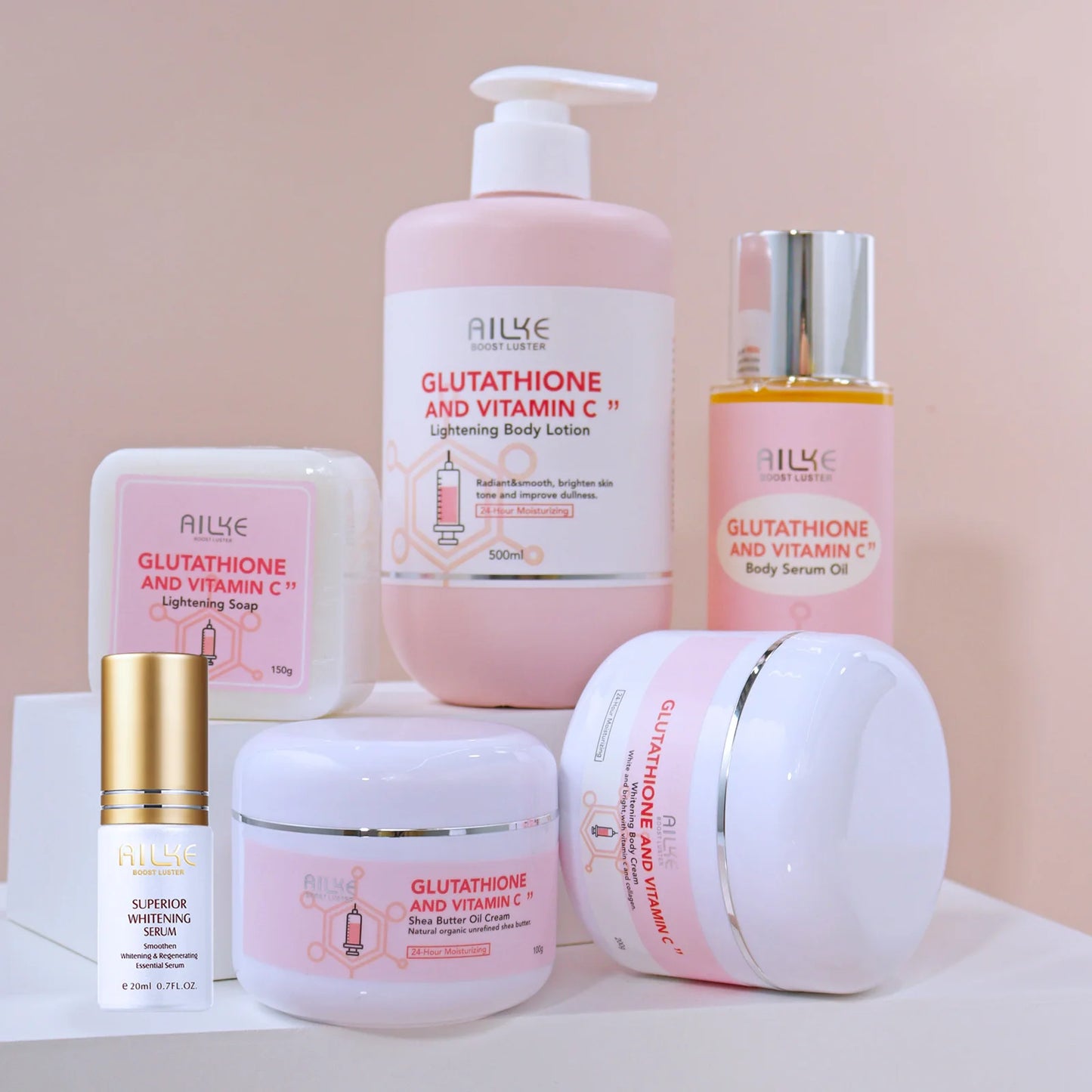 Whitening & Anti-Aging Skin Care Pack with Shea Butter, Glutathione & Vitamin C