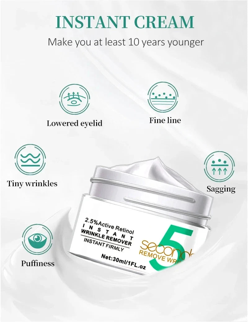 5 Seconds Anti-Wrinkle Retinol Face Cream: Instant Lifting and Firming Effects