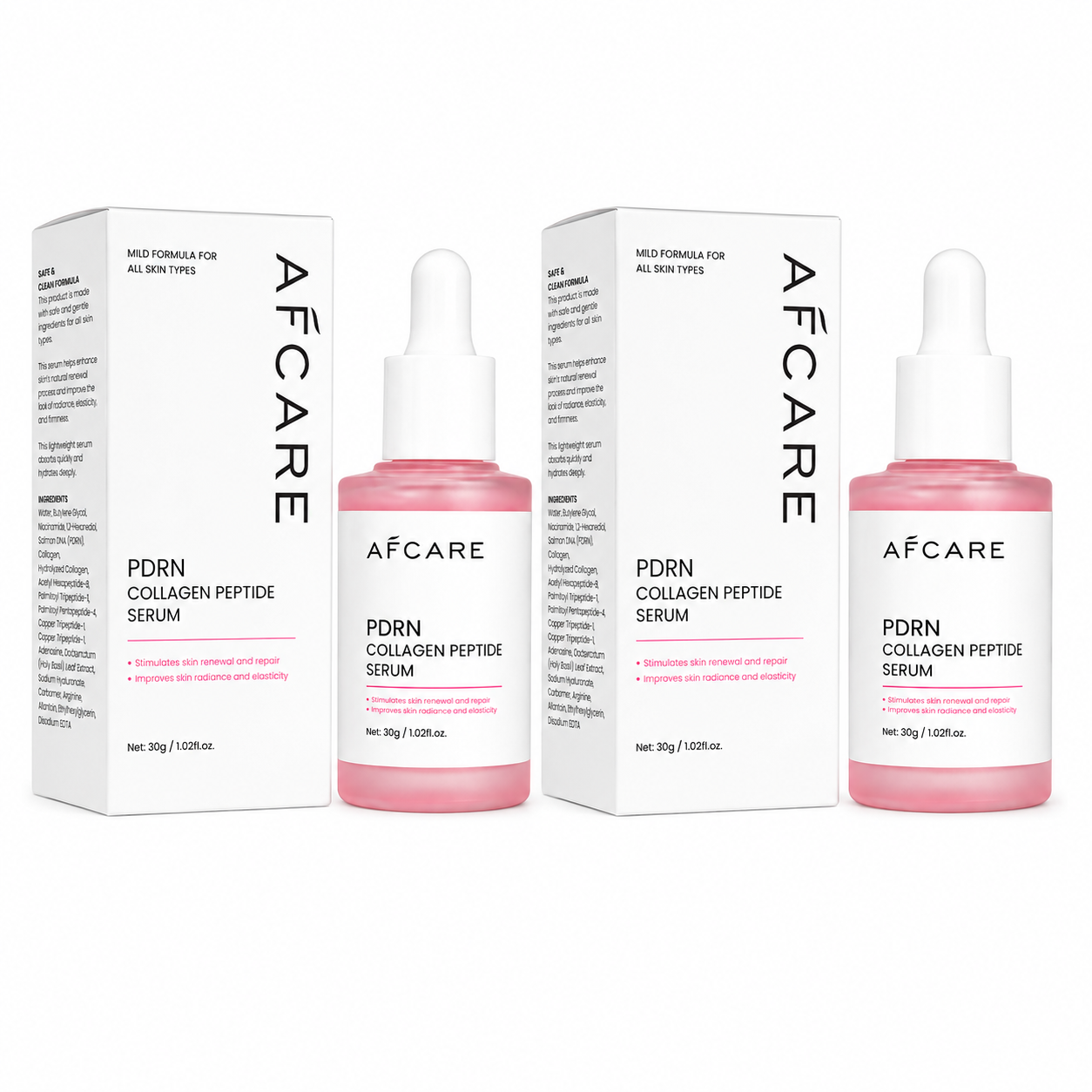 Pink Glow Salmon PDRN Collagen Peptide Serum 30ml | Brightening, Firming & Deep Hydration
