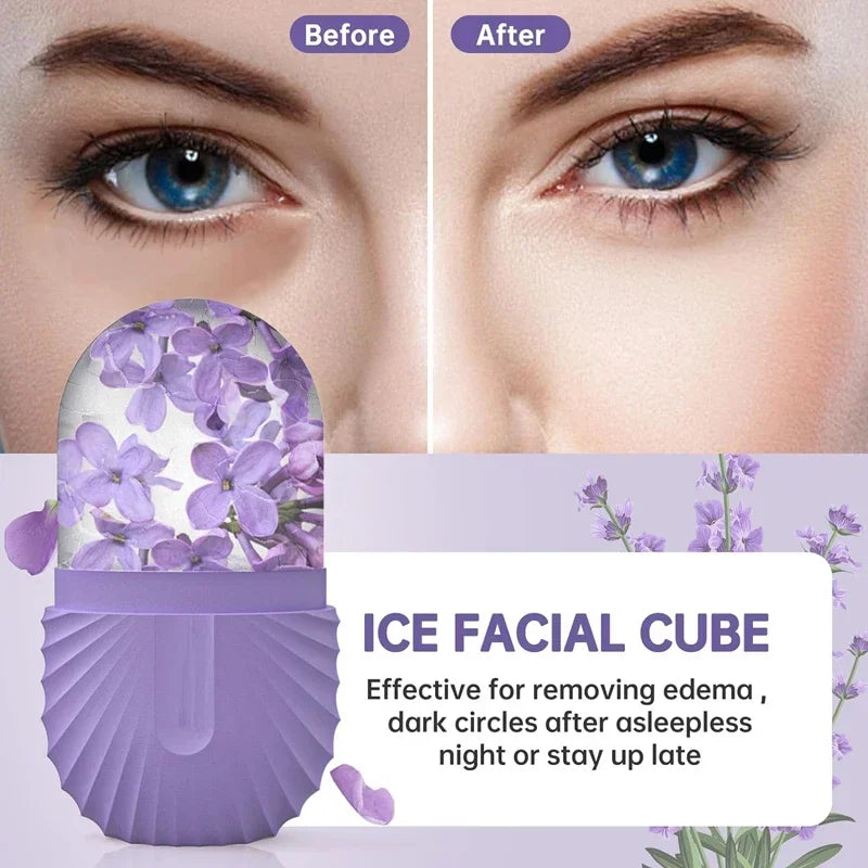 Silicone Facial Ice Roller – Anti-Puffiness, Shrinks Pores & Refreshes Skin