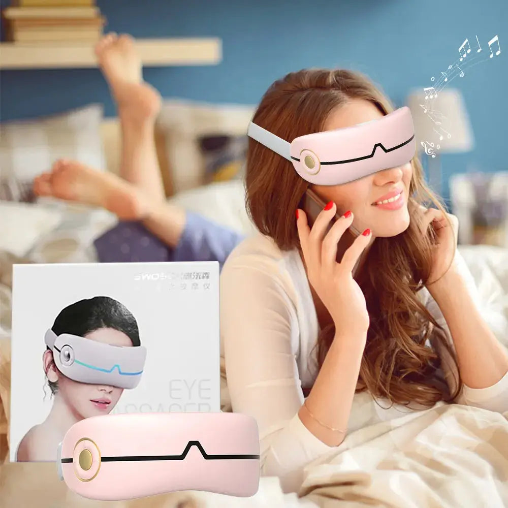 Multi-effect Smart Steam Eye Mask, 3D Electric Eye Care Massager with Heat Compression.