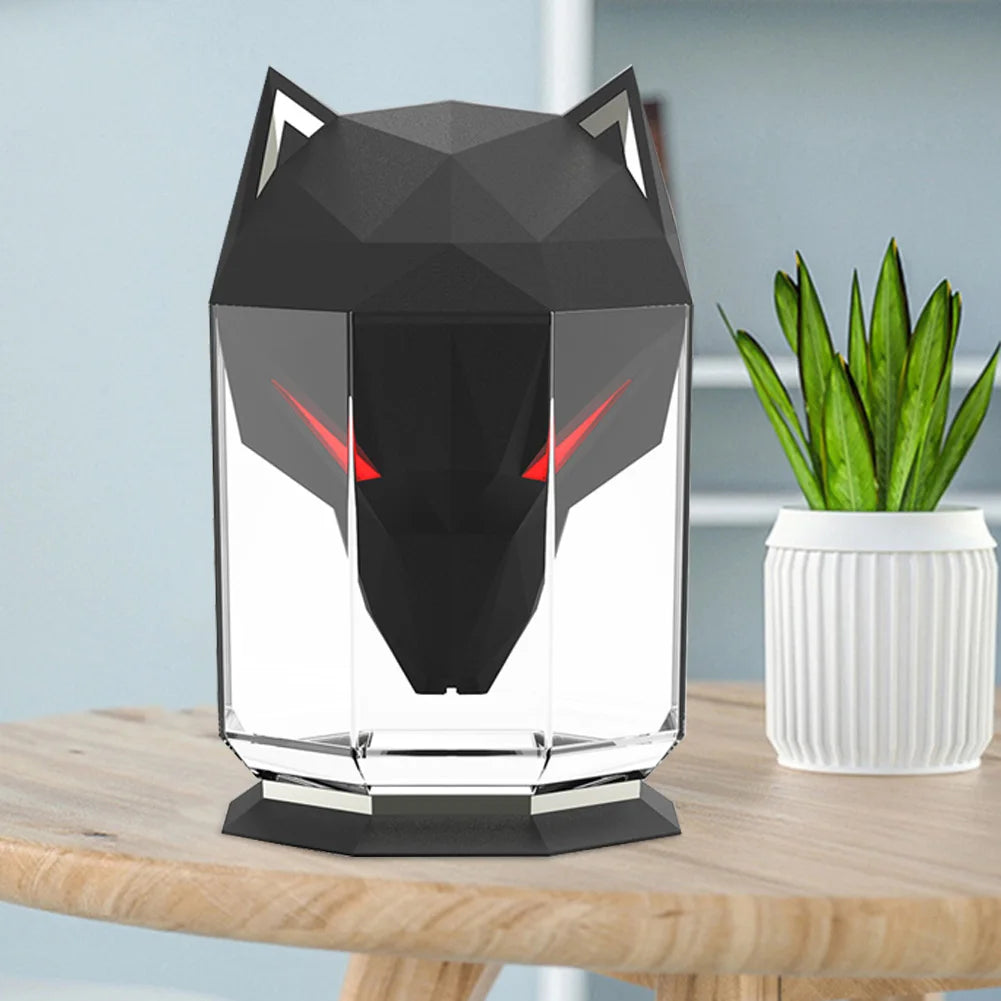Humidificador de aire de escritorio War Wolf, purificador de aire doméstico, eléctrico, de gran capacidad, con luz LED, recargable por USB, para el hogar y el dormitorio
