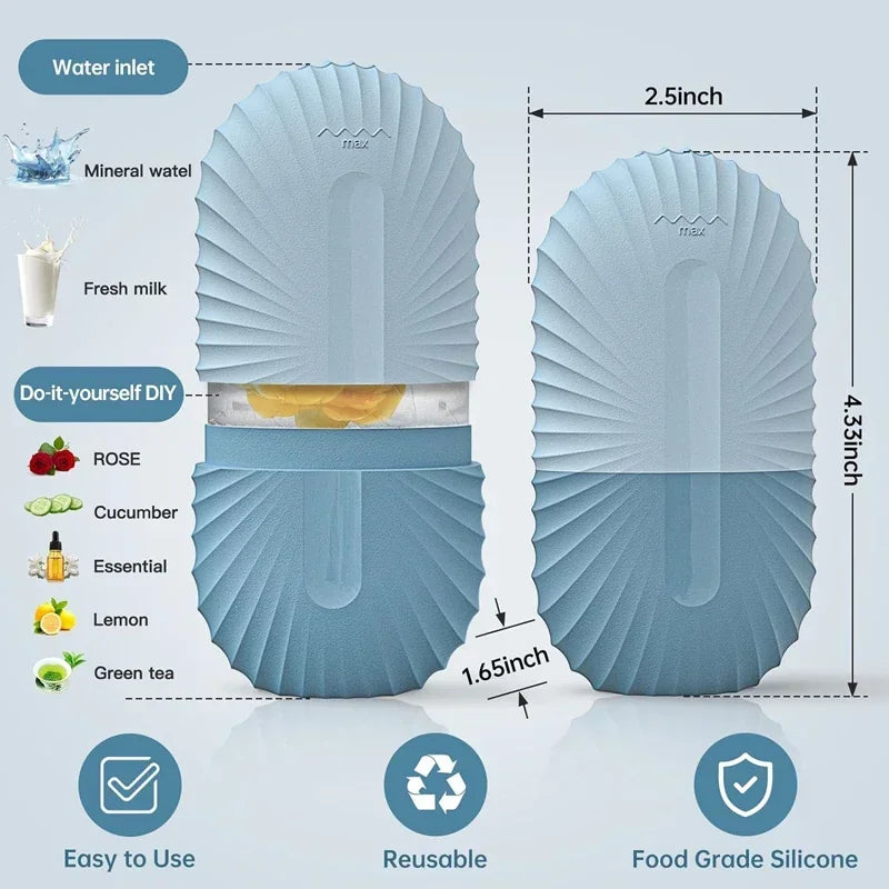 Silicone Facial Ice Roller – Anti-Puffiness, Shrinks Pores & Refreshes Skin