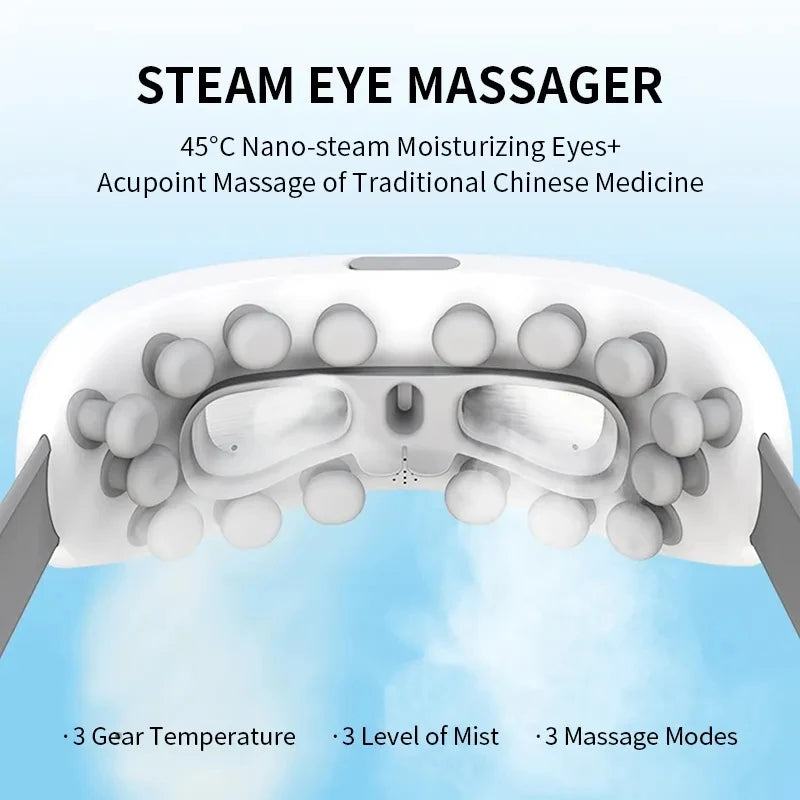Multi-effect Smart Steam Eye Mask, 3D Electric Eye Care Massager with Heat Compression.