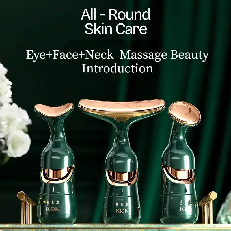 3-in-1 Facial Lifting Device – Neck and Eye Massager | EMS Slimming | Anti-Wrinkle & Anti-Aging (Oriental Asian Design)