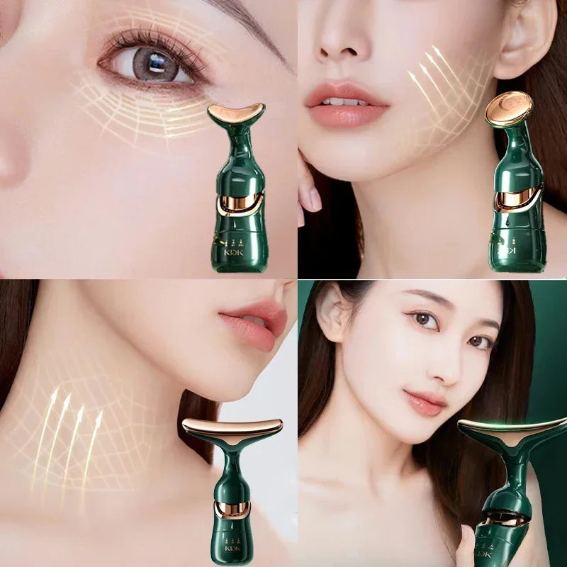 3-in-1 Facial Lifting Device – Neck and Eye Massager | EMS Slimming | Anti-Wrinkle & Anti-Aging (Oriental Asian Design)