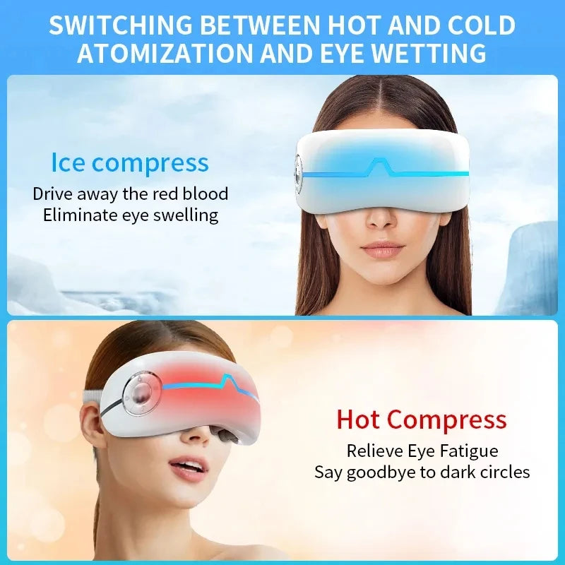 Multi-effect Smart Steam Eye Mask, 3D Electric Eye Care Massager with Heat Compression.