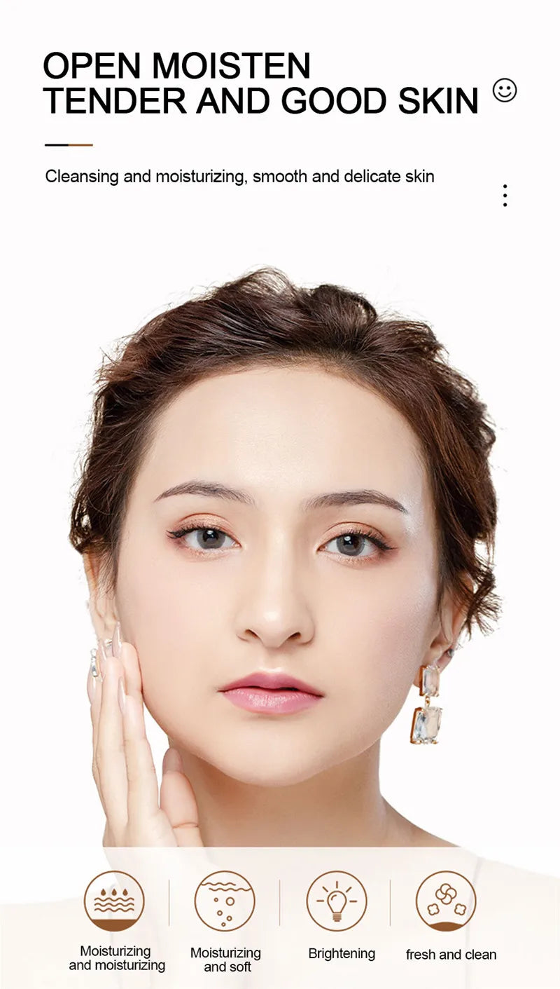 Set de cuidado de la piel reafirmante e hidratante, mascarilla facial de barro de cosmética japonesa con centella, barro volcánico y esencia de bífida e hinojo marino 33 piezas/caja