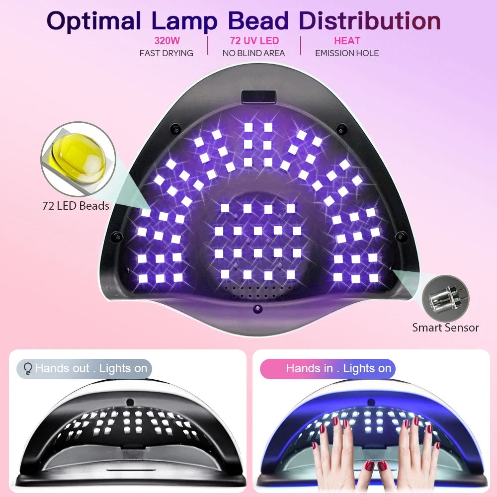 Lámpara secadora de uñas profesional LED/UV