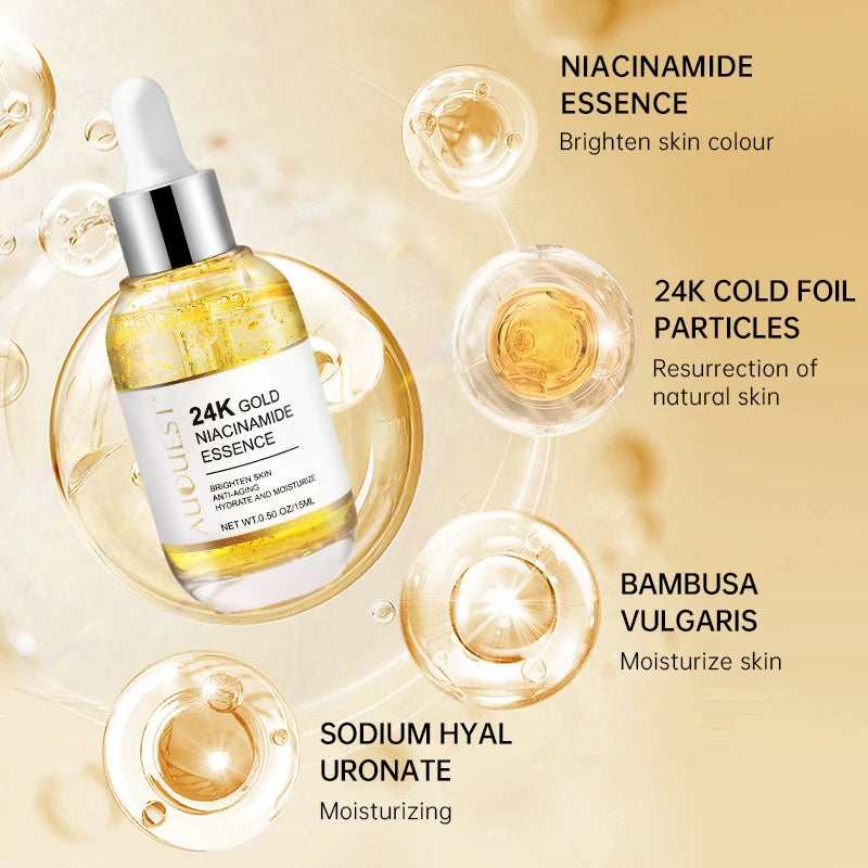 Niacinamide Serum Hyaluronic Acid for Face 24K Gold.