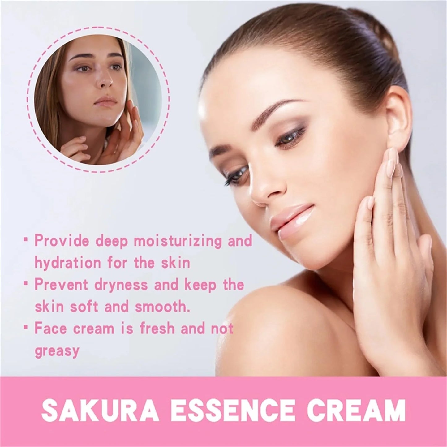 Crema de esencia de sakura de Japón