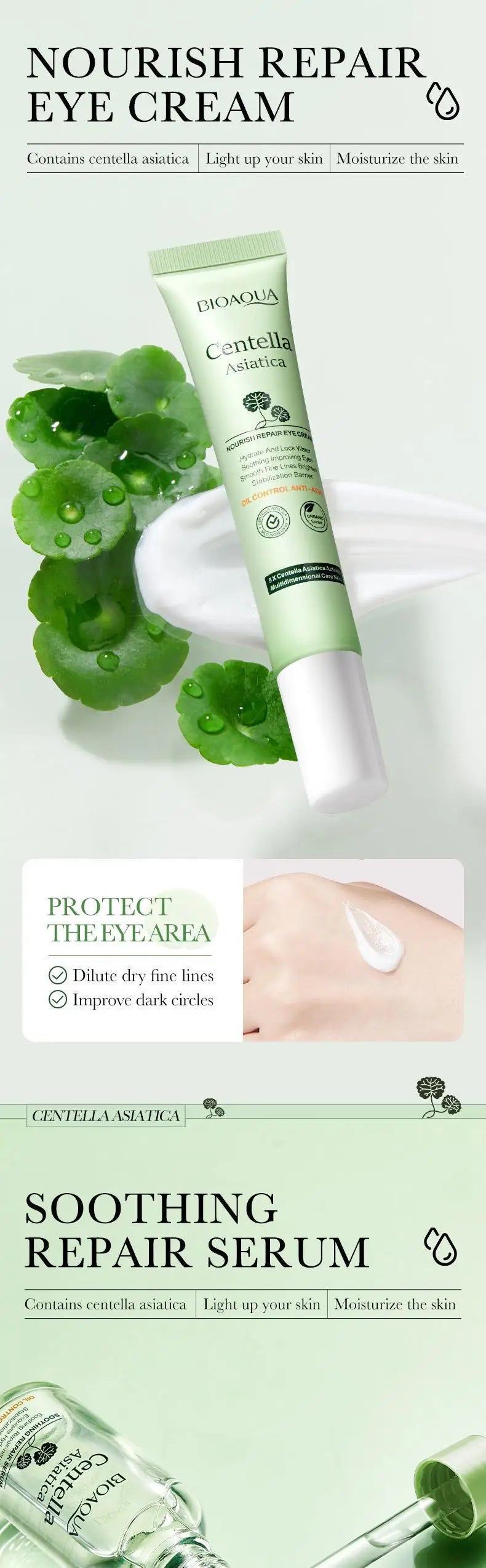 Set de cosmética japonesa para el cuidado de la piel con centella asiática: 6 productos
