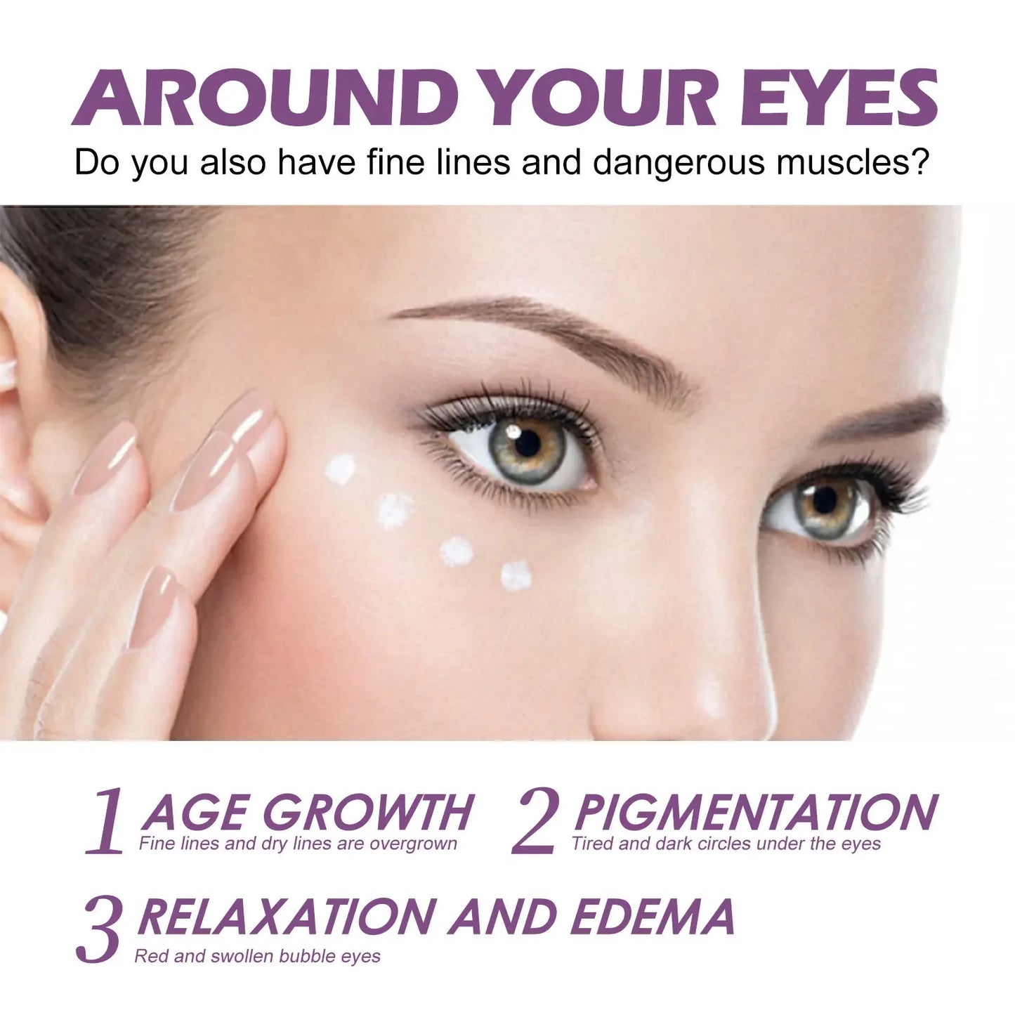 Snake venom and polypeptide eye brightening cream, anti-dark circles serum 30g.