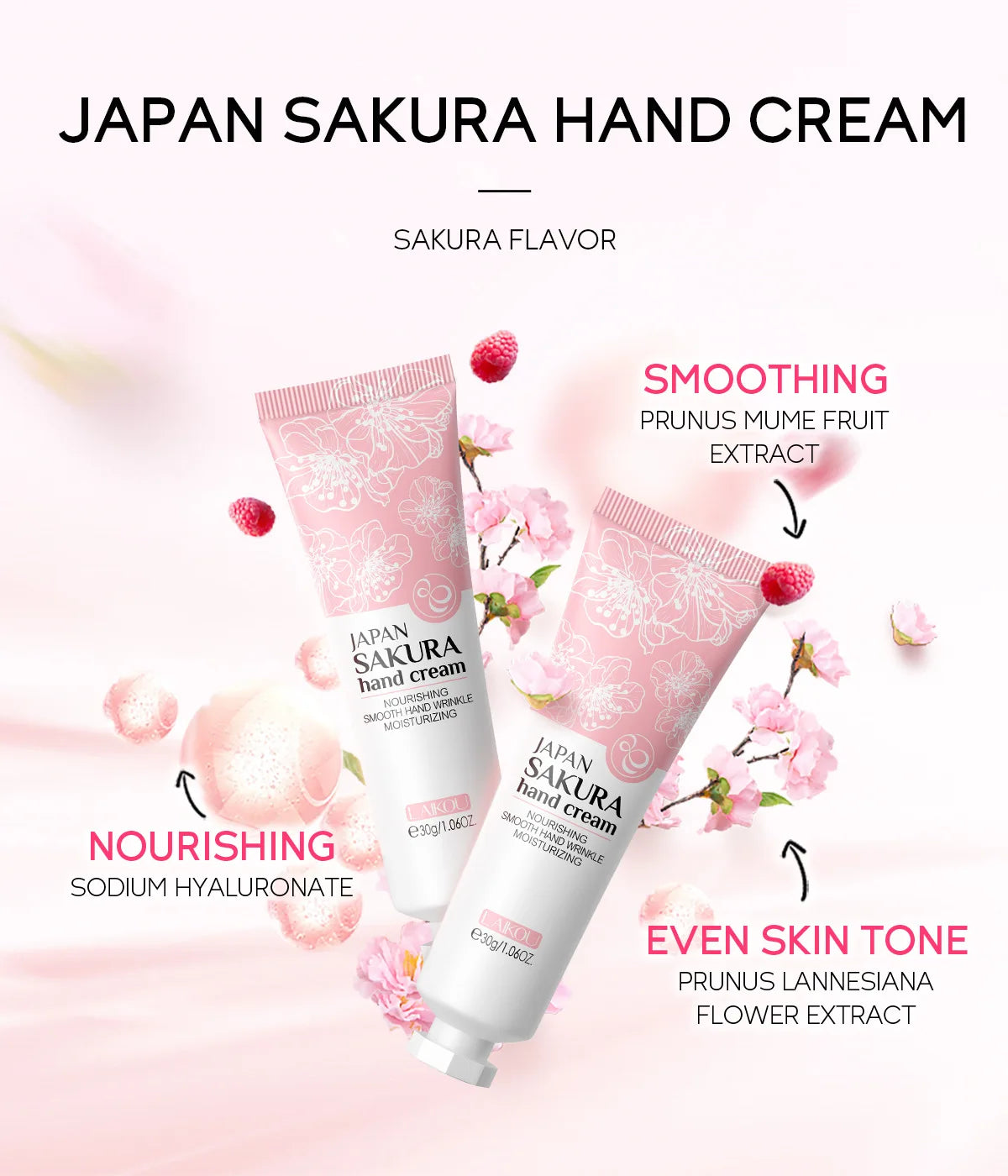 Crema de manos japonesa Sakura - Hidratante y reparadora 30 g