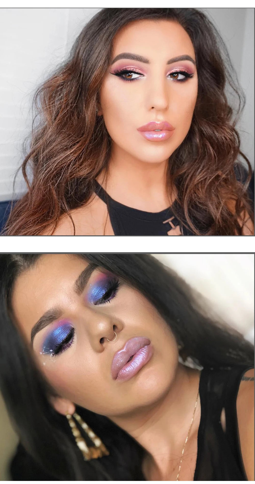 Laser Holographic Lip Gloss Liquid Lipstick Mermaid Pigment Lipgloss Waterproof Metallic Lip Makeup