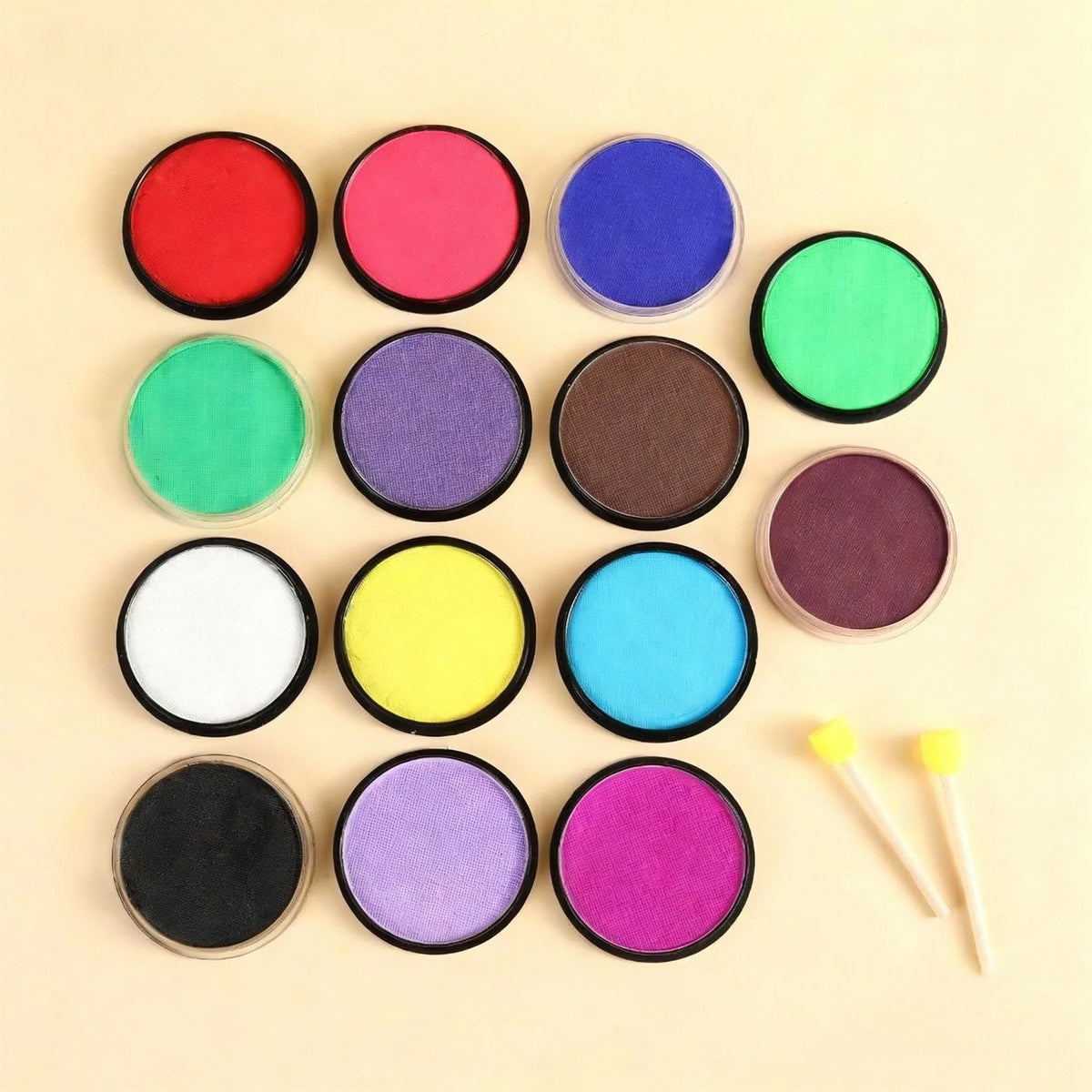 Water-Based Face & Body Paint 30 g – Smooth Cream, Easy to Blend & Wash Off, 15 Colours