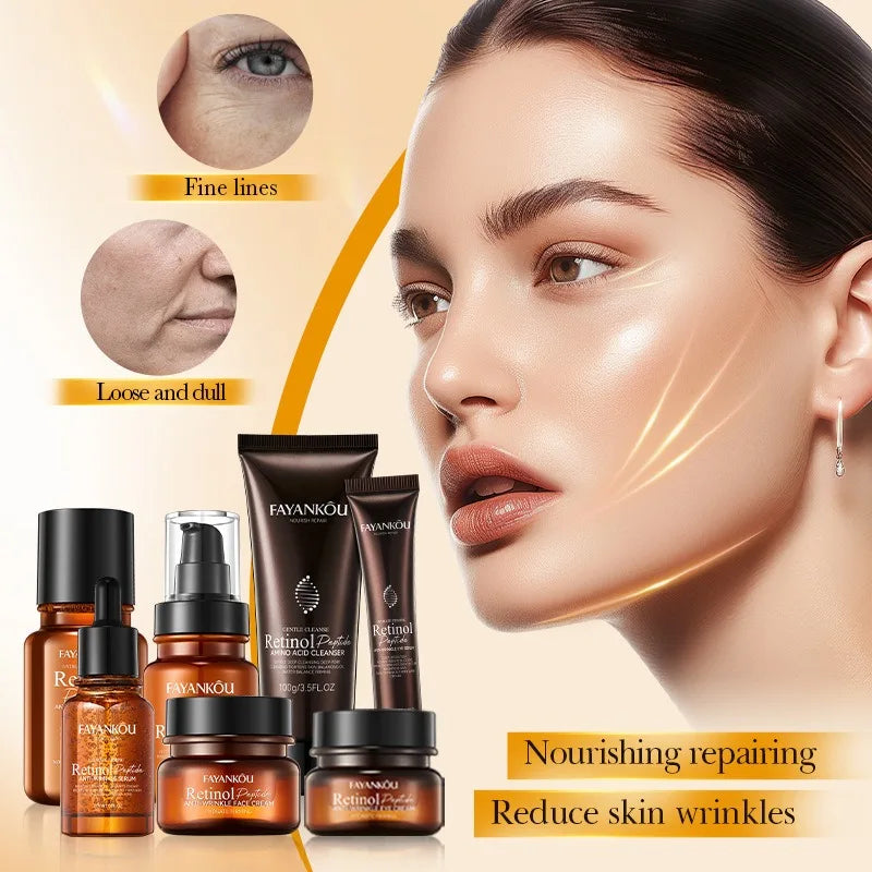 Kit de cuidado de la piel antiarrugas con péptidos de retinol de Corea: calidad superior