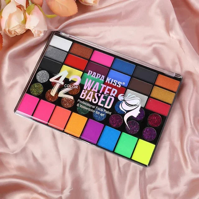 42 color palette of body and face paint