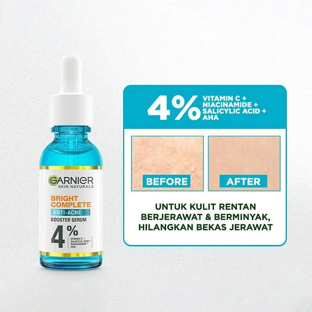 30ml Garnier Whitening Essence Removes Acne Marks Comedones Blackheads Facial Repair Serum Shrinks Pores Moisturizes Essence