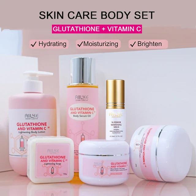 Whitening & Anti-Aging Skin Care Pack with Shea Butter, Glutathione & Vitamin C