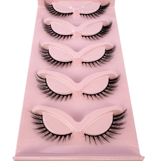 Pestañas postizas de pelo sintético de alta calidad prémium | Estilo ojo de gato de visón 3D