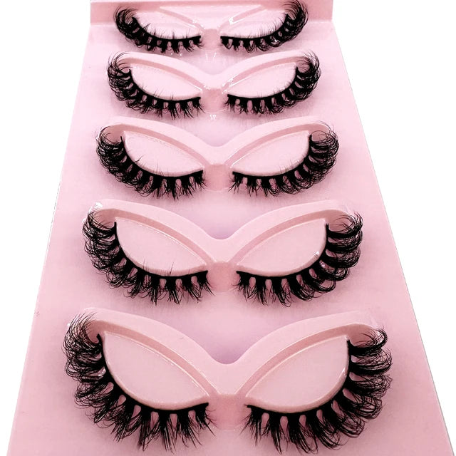 Pestañas postizas de pelo sintético de alta calidad prémium | Estilo ojo de gato de visón 3D
