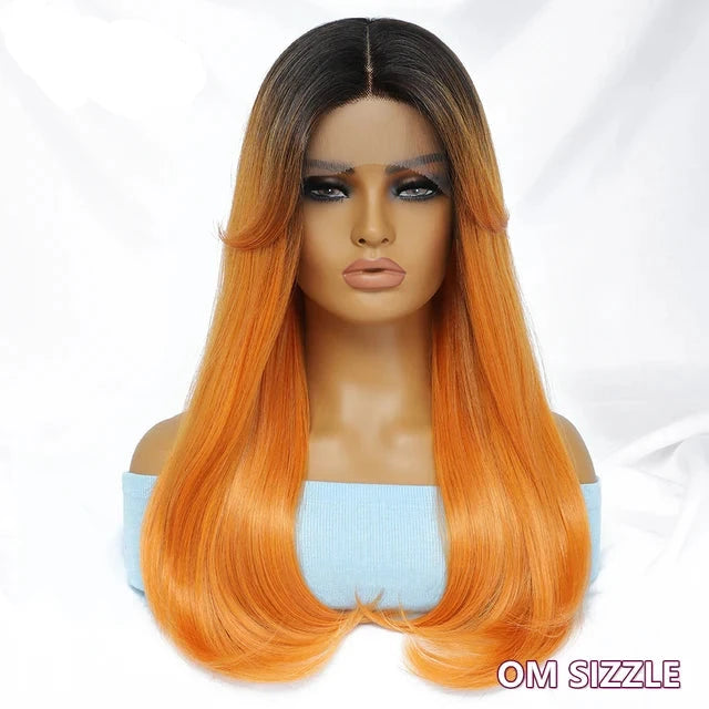 Peluca sintética recta con encaje frontal para cosplay: elegancia y versatilidad para todos los días
