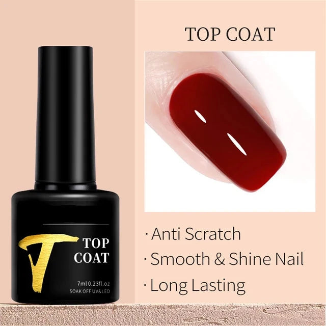 Esmalte de uñas en gel de 129 colores y 7 ml: barniz de manicura semipermanente con curado LED/UV