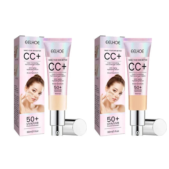 Base de maquillaje hidratante CC resistente al agua y natural